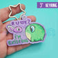 R u ok, I exist Frog & Tadpole keychain