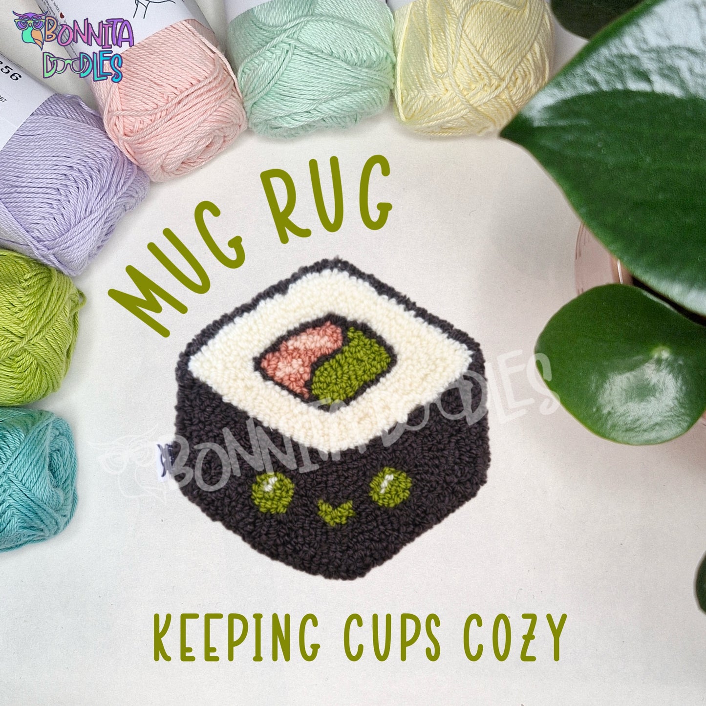 Mug Rug kawaii sushi