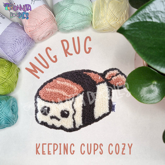 Mug Rug kawaii sushi - MADE TO ORDER