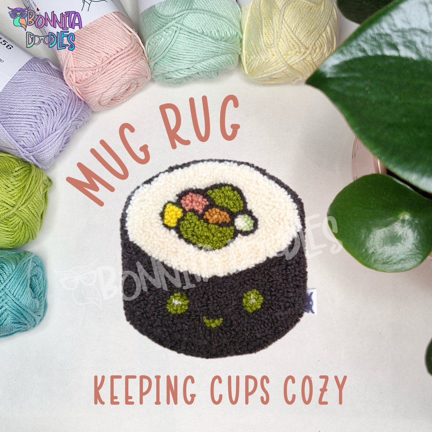 Mug Rug kawaii sushi