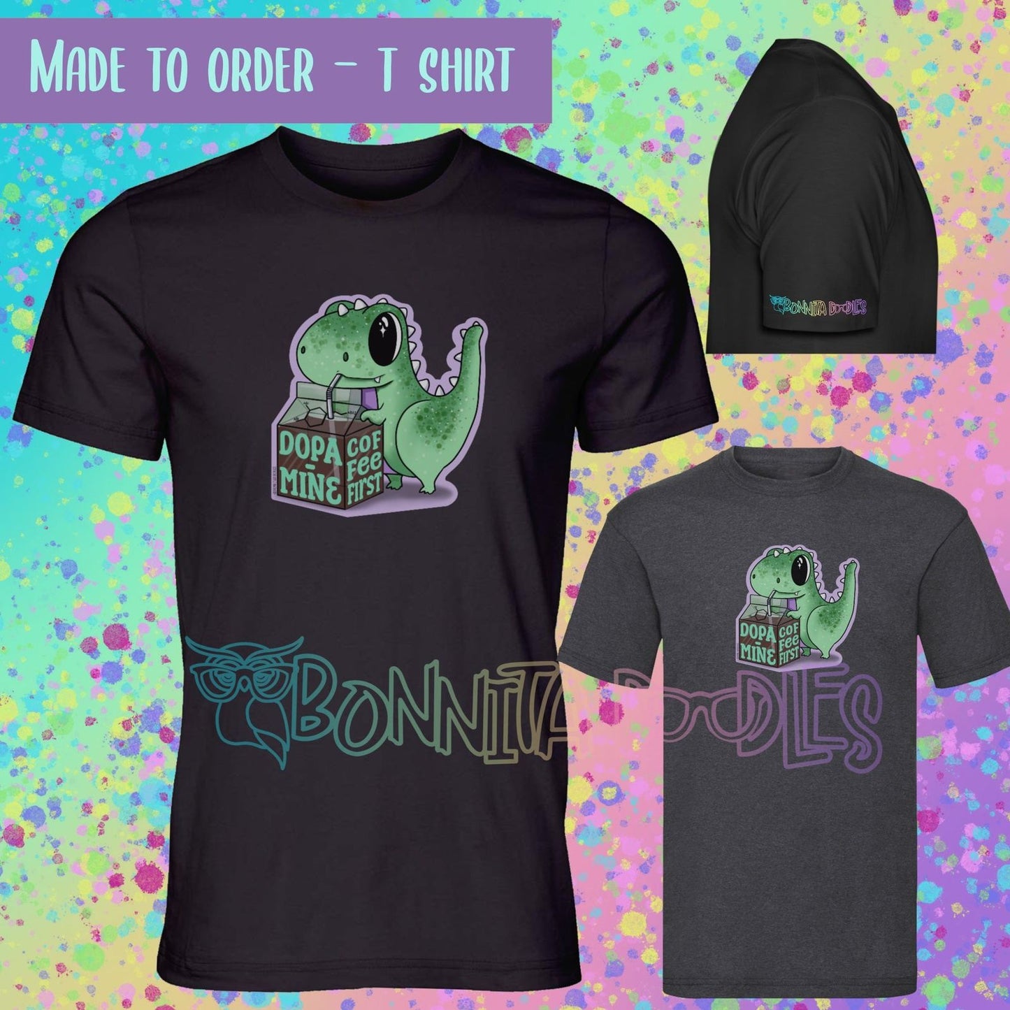 Dopamine Dino Unisex T-Shirt  ~ made to order