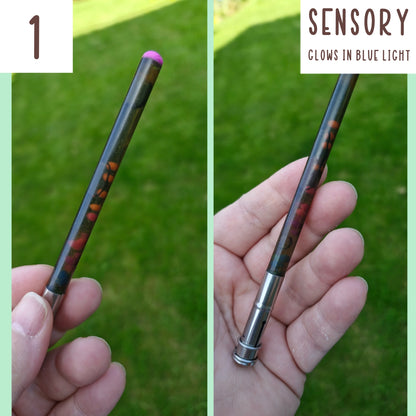 Sensory floating pencil extender, hand made for artists, colourists and more