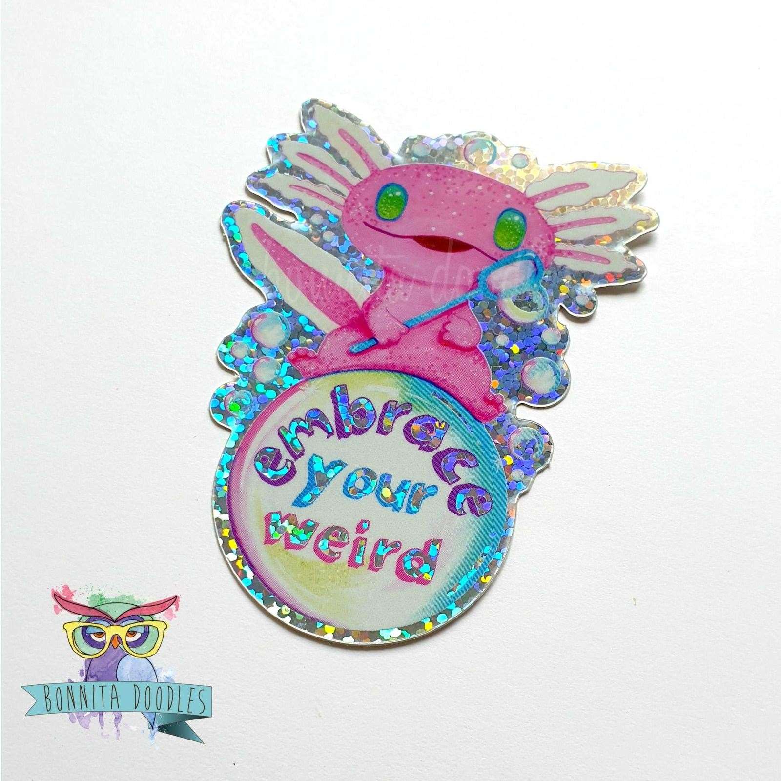 Axolotl Newt Holographic sticker