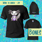 Bones the Axolotl T-Shirt black ~ made to order