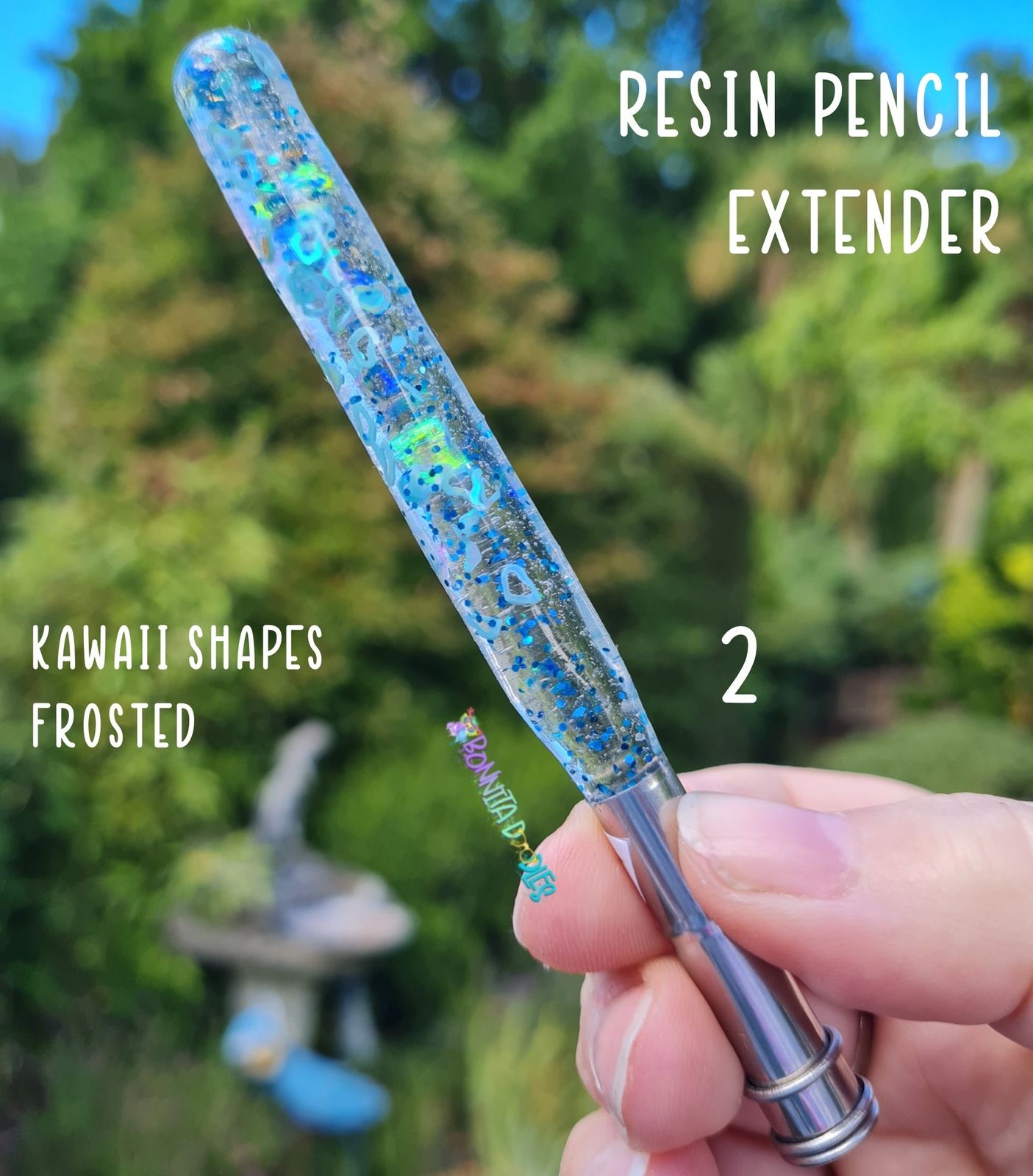 Resin pencil extender, handmade for artists, colourists and more