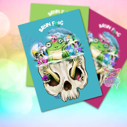 Brain frog art prints - Autism, ADHD, fibromyalgia, lupus and many more