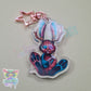 Pancake keychain / charm; rabbit creepy cute