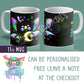 Galaxy kawaii bat mug - made to order