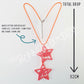 Neurospicy drop star colourful necklace - Handmade Jewellery