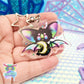 Kawaii galaxy bat keychain