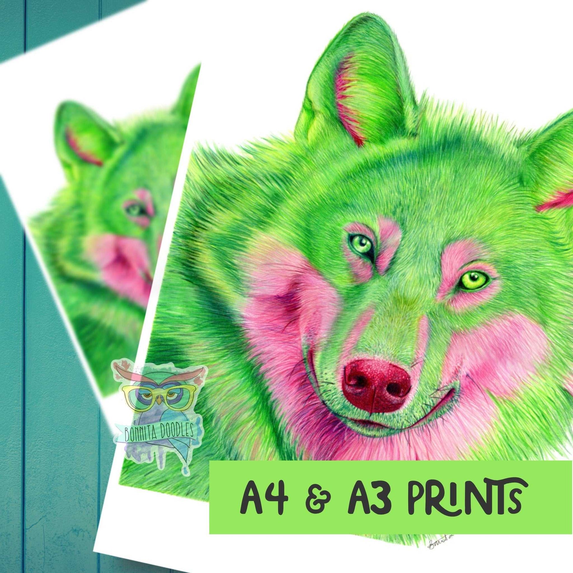 Wolf - Peridot Series. Home art print