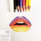 Sunset lip art - Original drawing