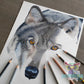 Wolf drawing Print