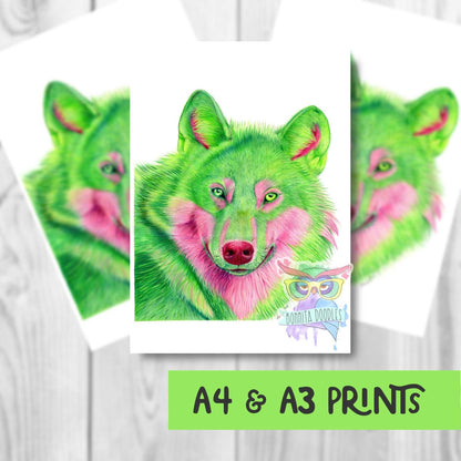 Wolf - Peridot Series. Home art print