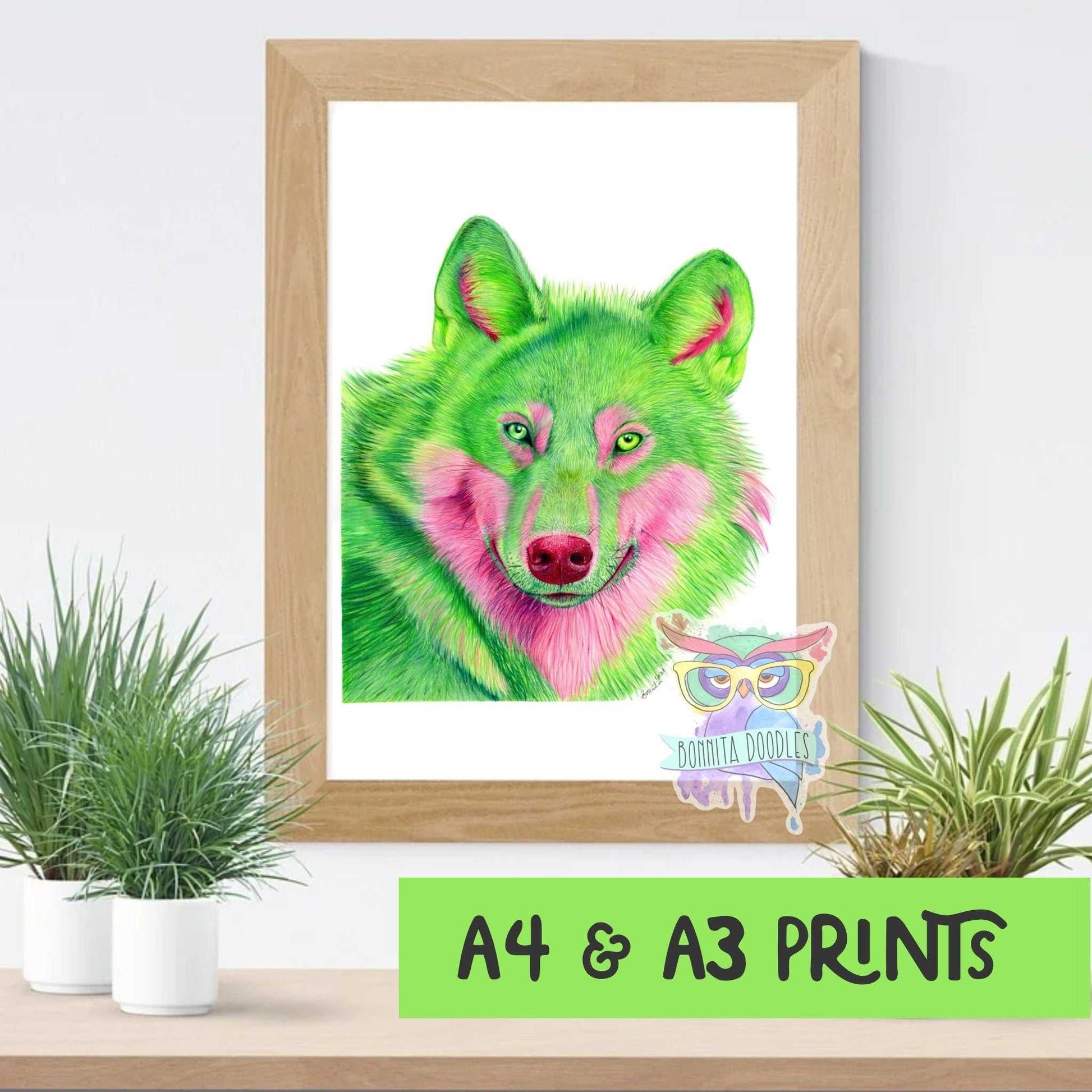 Wolf - Peridot Series. Home art print