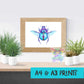 Scarab Beetle - Sapphire Series. Home art print